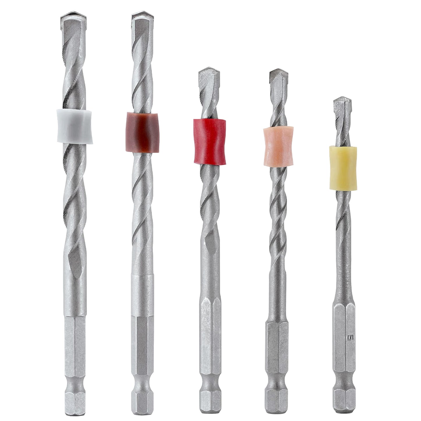 Trend Snappy Masonry Drill Bit Set 5 Piece Colour Depth Guides SNAP/MD2/SET