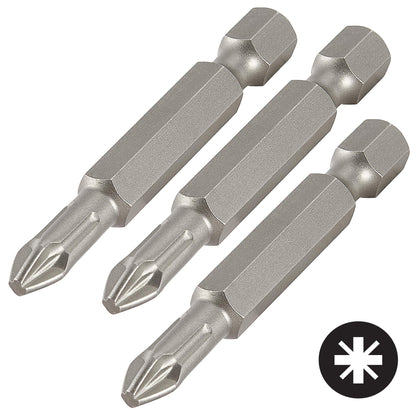 Trend Snappy Pozi Head PZ2 50mm Driver Bits 3 Pack SNAP/PZ/2