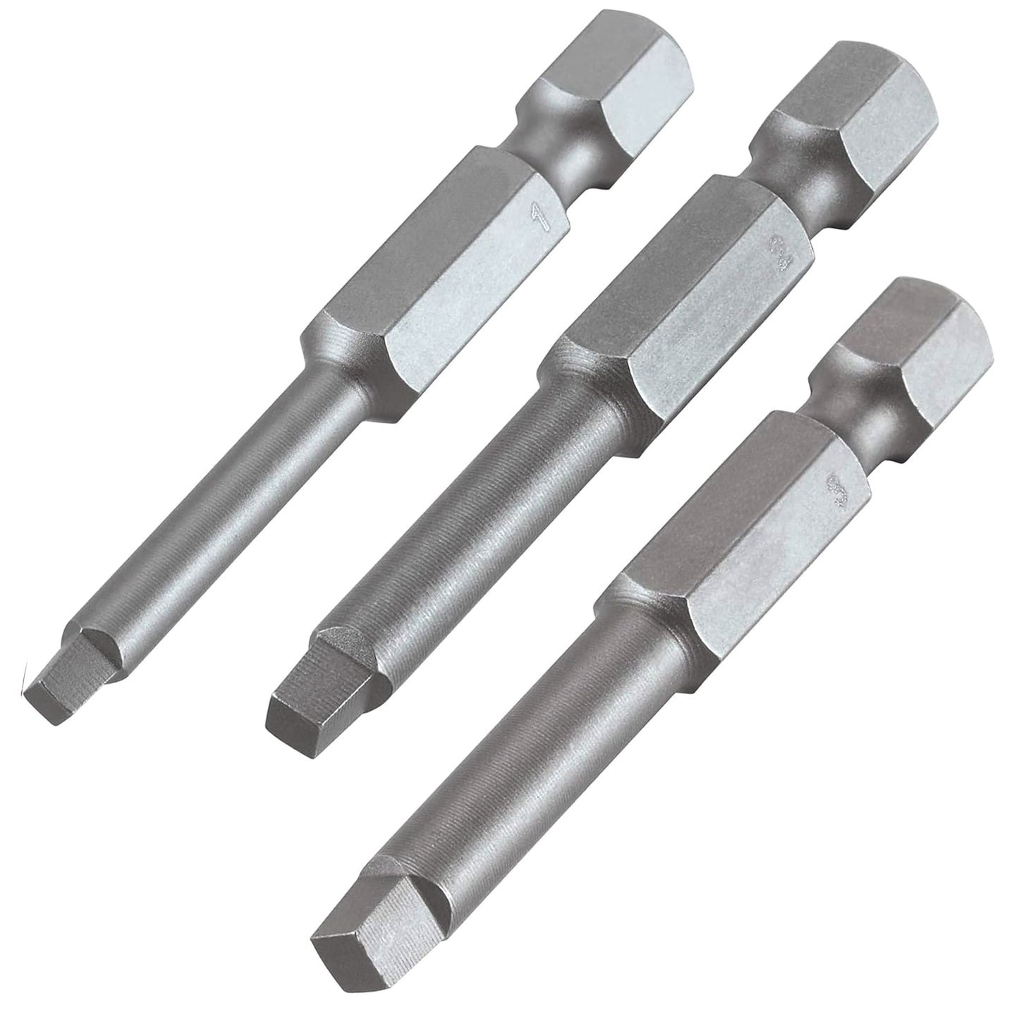 Trend Snappy Square Drive No1 No2 No3 50mm Driver Mixed Bits 3 Pack SNAP/SQ/3