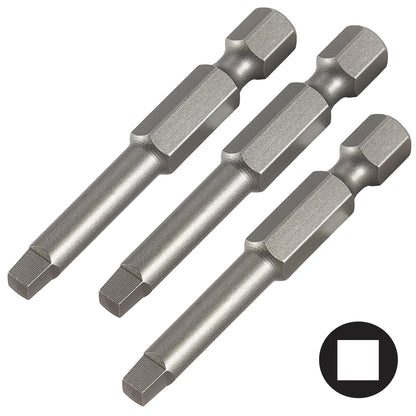 Trend Snappy Square Drive No 3 50mm Driver Bits 3 Pack SNAP/SQ/3 Head