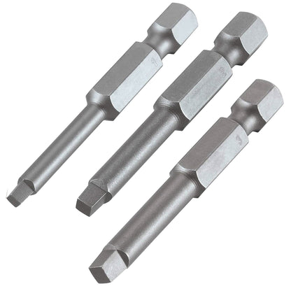 Trend Snappy Square Drive No1 No2 No3 50mm Driver Mixed Bits 3 Pack SNAP/SQ/3