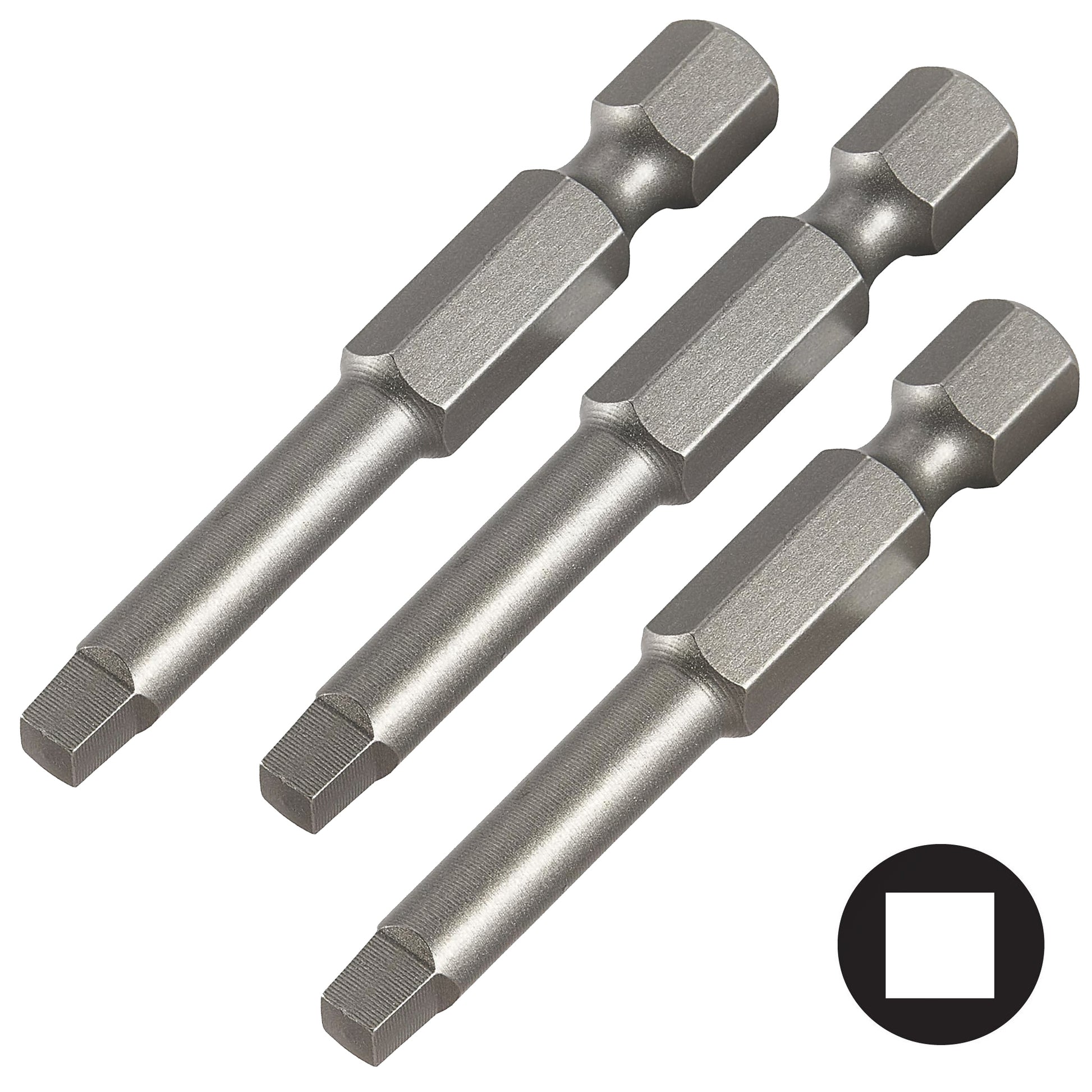 Trend Snappy Square Drive No 3 50mm Driver Bits 3 Pack SNAP/SQ/3 Head