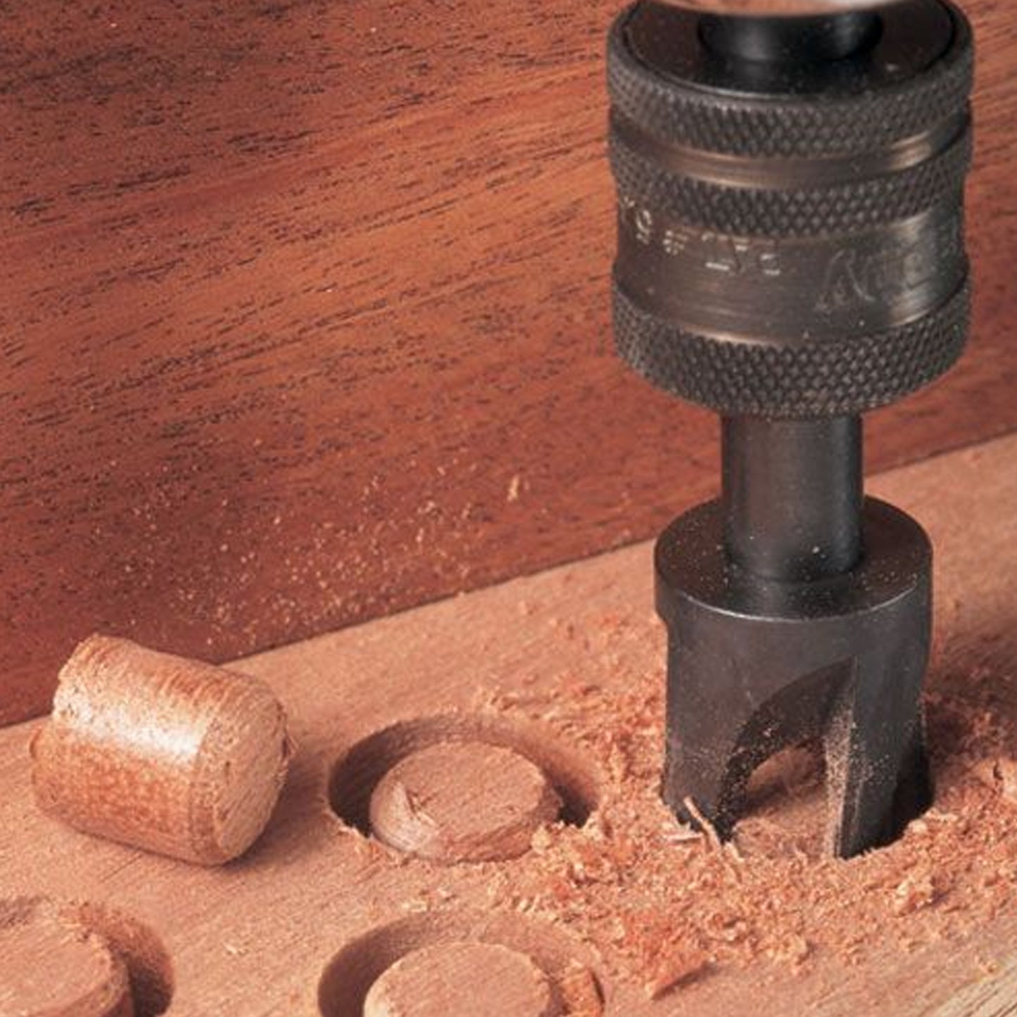 Trend Snappy 3/8in 9.5mm Diameter Plug Cutter SNAP/PC/38 In Use