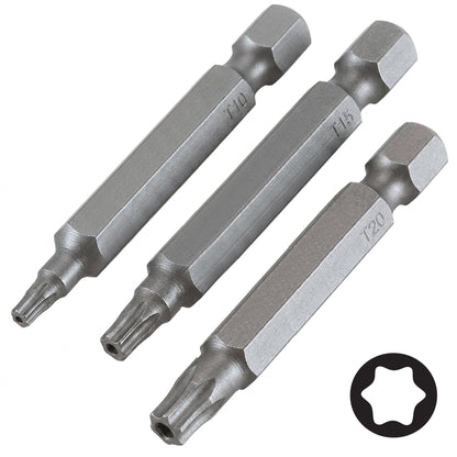 Trend Snappy Torx T10 T15 T20 50mm Driver Bits 3 Pack SNAP/TX/A Head