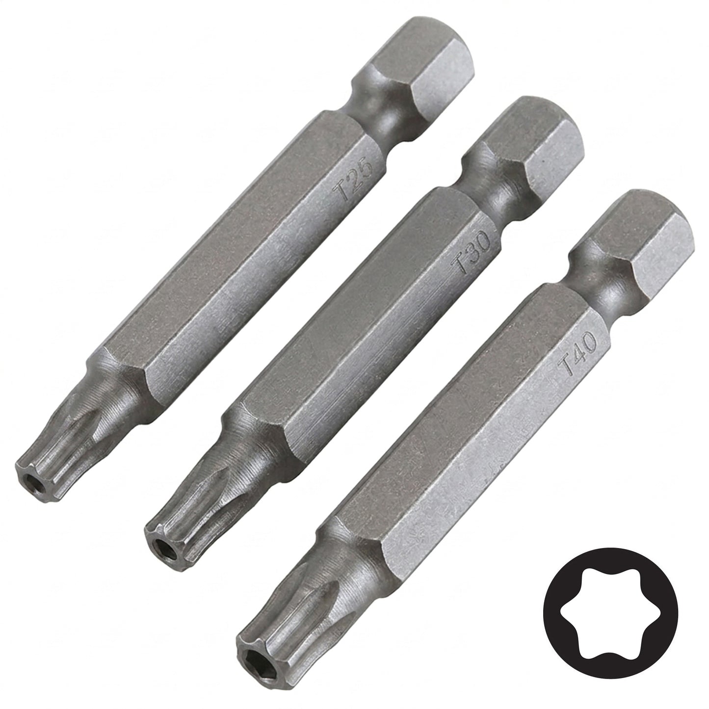 Trend Snappy Torx T25 T30 T40 50mm Driver Bits 3 Pack SNAP/TX/B Head