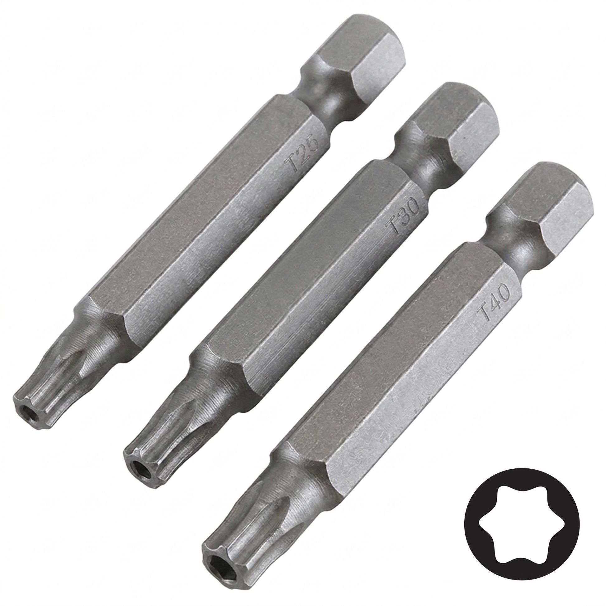 Trend Snappy Torx T25 T30 T40 50mm Driver Bits 3 Pack SNAP/TX/B Head