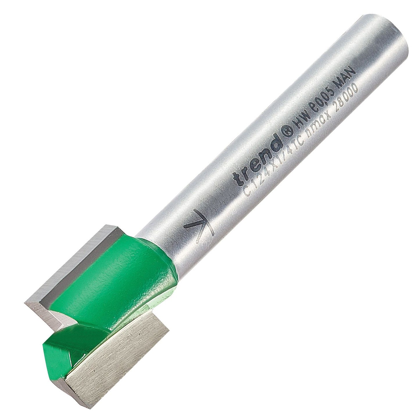 Trend Straight 12.7mm Diameter x 12.7mm Cut Router Cutter C124X1/4TC