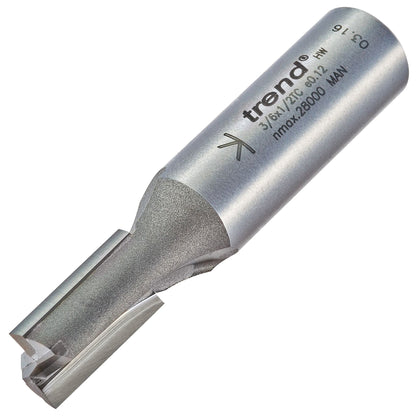 Trend Two Flute Straight Router Cutter 19.1mm Diameter Shank 1/2in 3/6X1/2TC