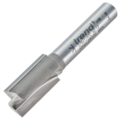 Trend Two Flute Straight Router Cutter 10mm Diameter Shank 1/4in 3/6X1/4TC