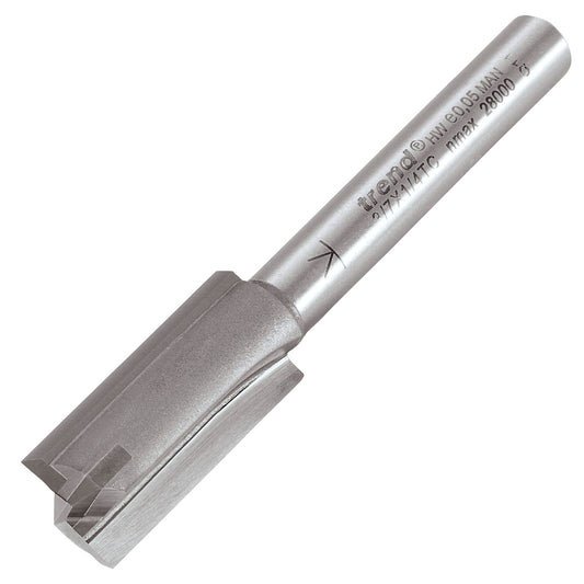 Trend Two Flute Straight Router Cutter 11mm Diameter Shank 1/4in 3/7X1/4TC