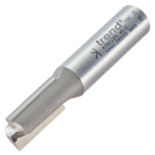 Trend Two Flute Straight Router Cutter 13mm Diameter Shank 1/2in 4/0X1/2TC