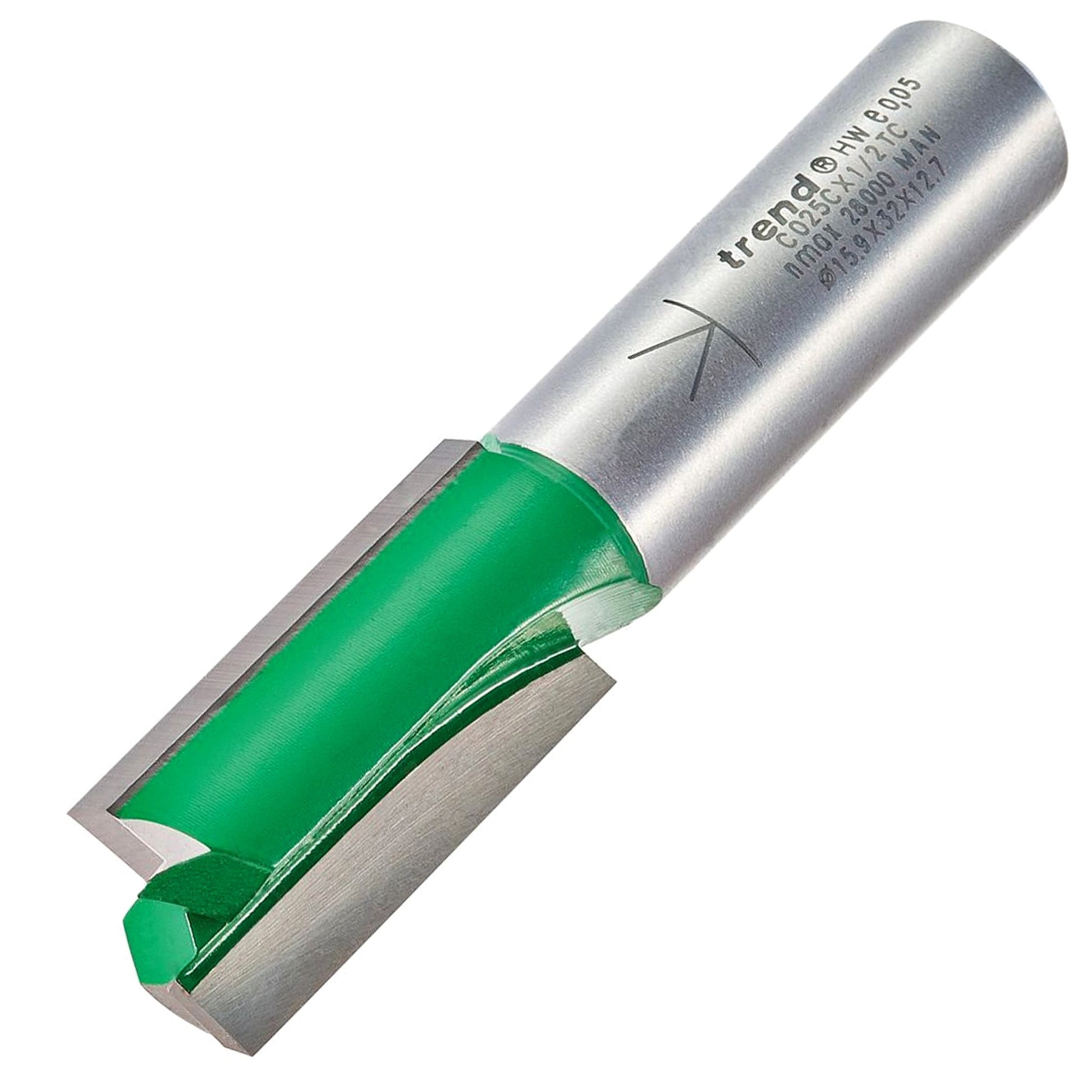 Trend Two Flute Straight Router Cutter 15.9mm Diameter C025CX1/2TC