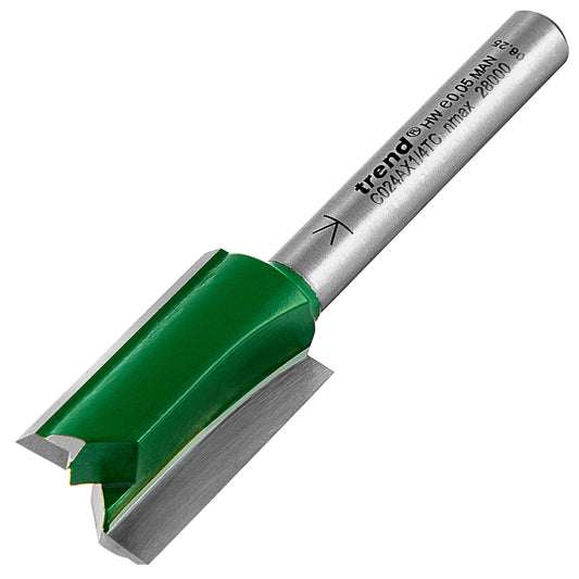 Trend Two Flute Straight Router Cutter 15mm Diameter C024AX1/4TC
