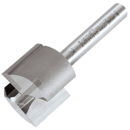 Trend Two Flute Straight Router Cutter 22mm Diameter Shank 1/4in 4/60X1/4TC