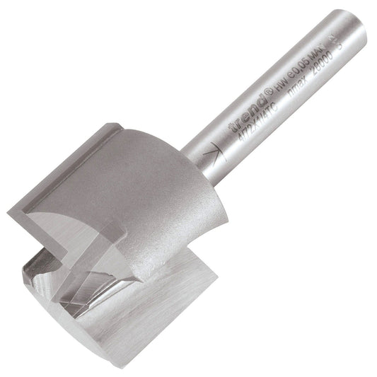 Trend Two Flute Straight Router Cutter 24mm Diameter Shank 1/4in 4/72X1/4TC