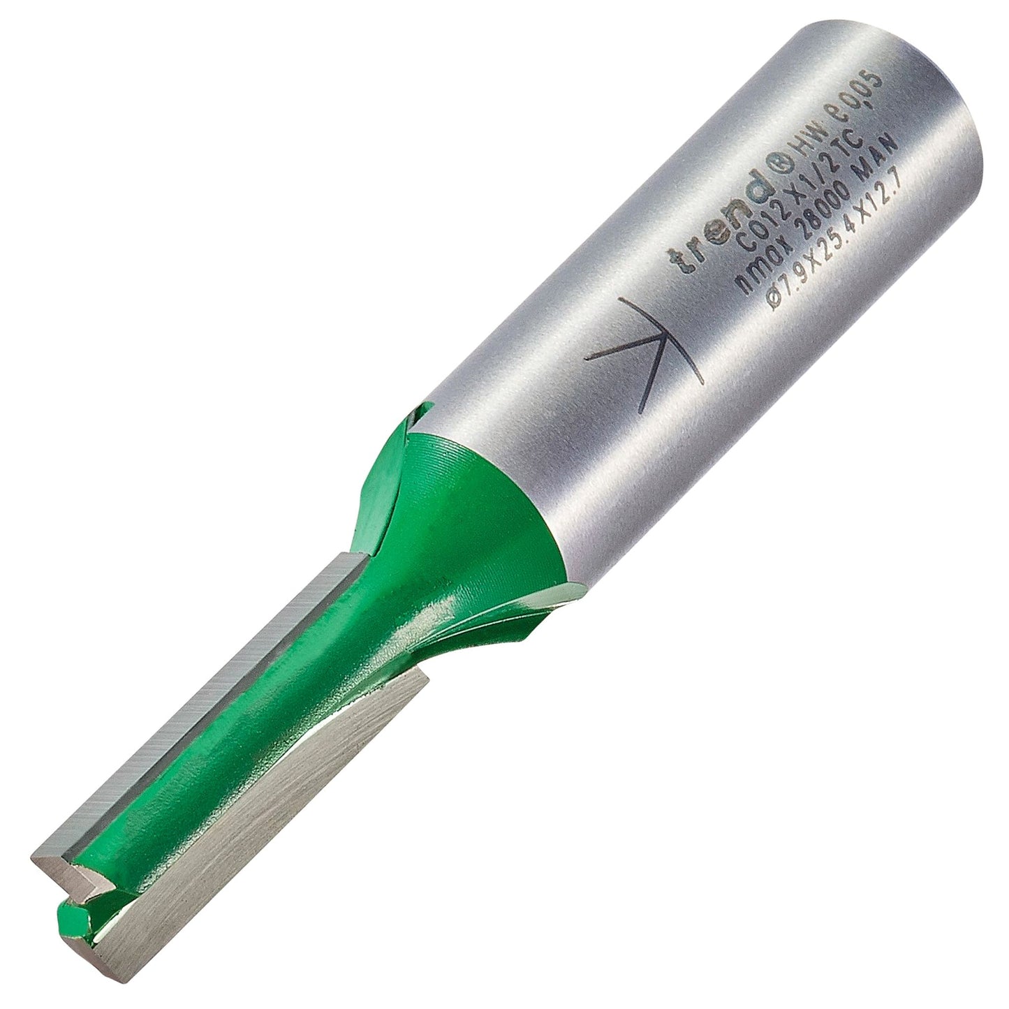 Trend Two Flute Straight Router Cutter 7.9mm Diameter C012X1/2TC