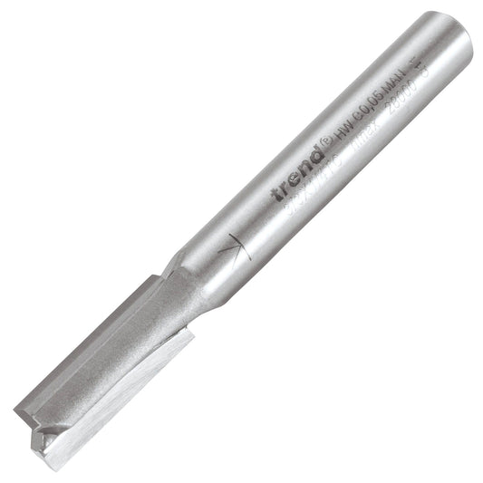 Trend Two Flute Straight Router Cutter 7mm Diameter Shank 1/4in 3/3X1/4TC