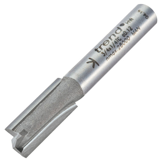Trend Two Flute Straight Router Cutter 8mm Diameter Shank 1/4in 3/4X1/4TC