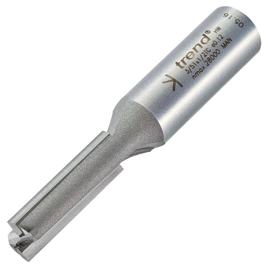 Trend Two Flute Straight Router Cutter 9.5mm Diameter Shank 1/2in 3/51X1/2TC