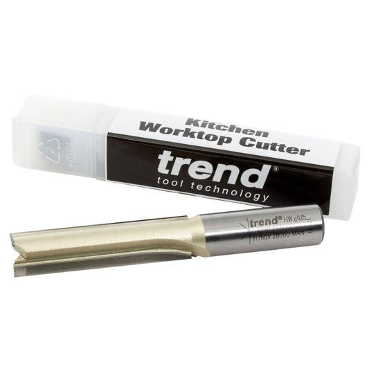Trend Two Flute Straight Worktop Router Cutter 12.7 x 50.8mm Plastic Box Storage Container
