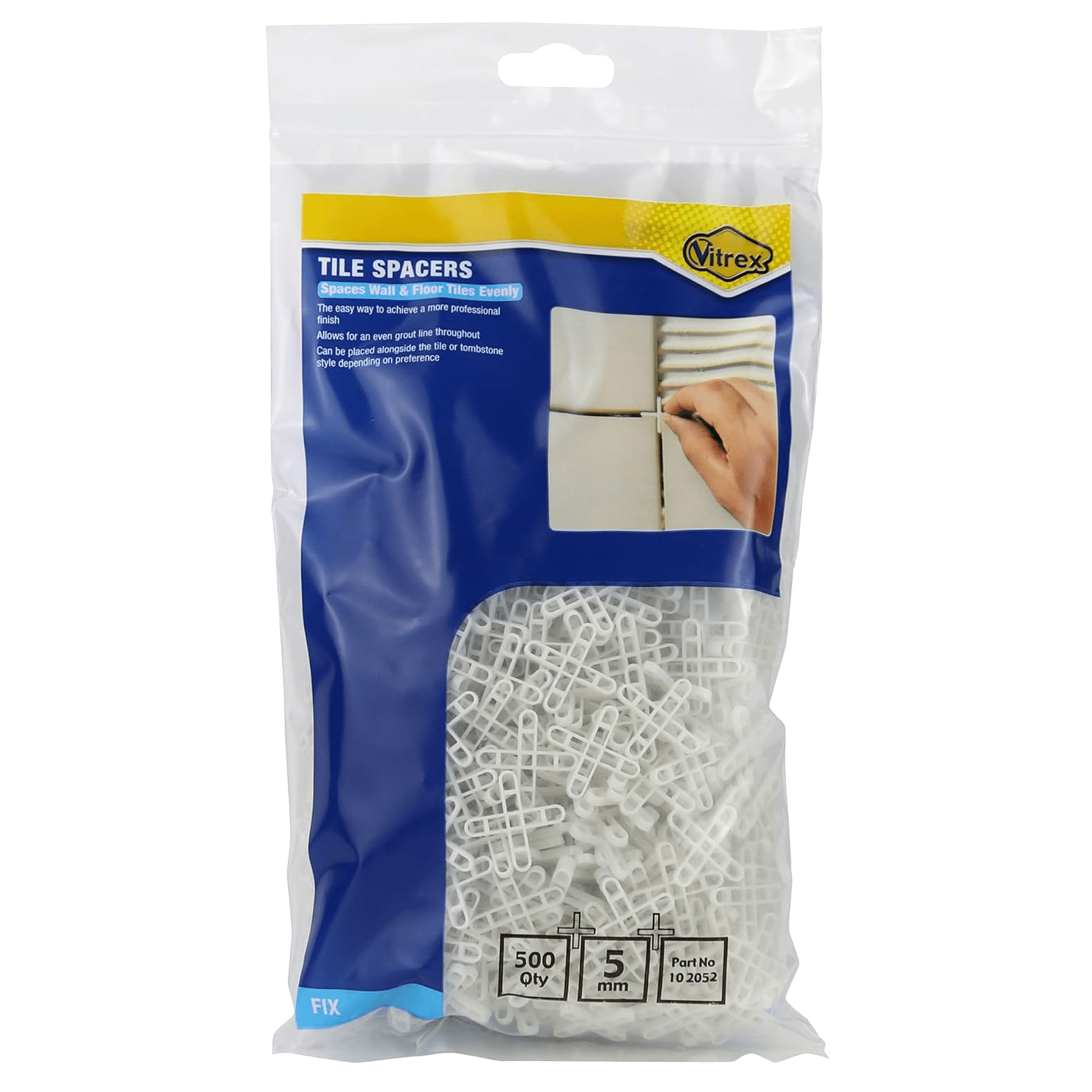 Vitrex Wall and Floor Tile Spacers 5mm - 500 Pack