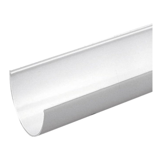 WHITE DEEPFLOW GUTTER - 4 METRE - Transtools Online