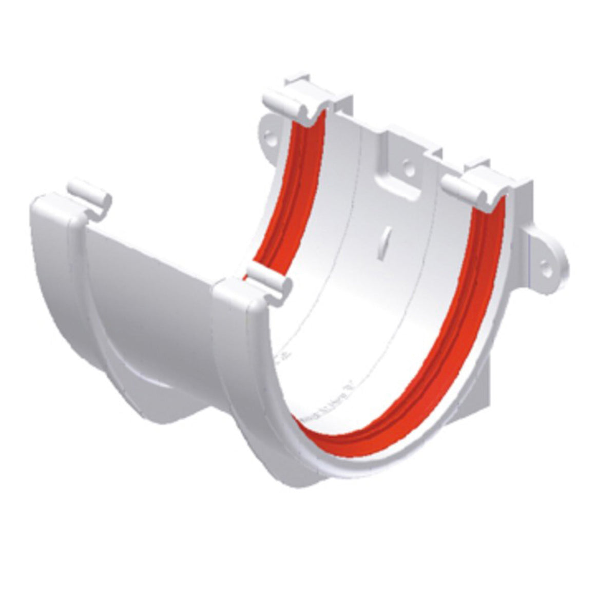 White Deepflow Gutter Union