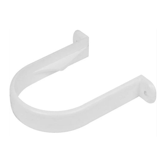 White Round Downpipe Bracket Clip - Transtools Online