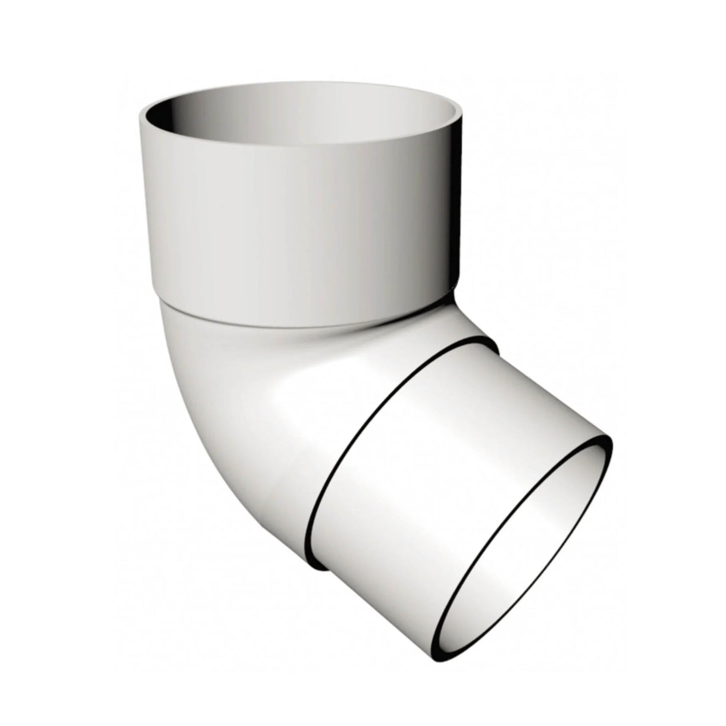 White Round Downpipe Offset Bend - 112 Degree - Transtools Online