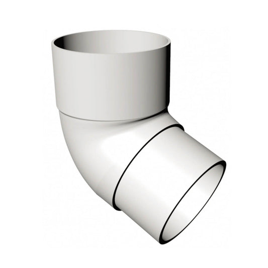 White Round Downpipe Offset Bend - 112 Degree - Transtools Online