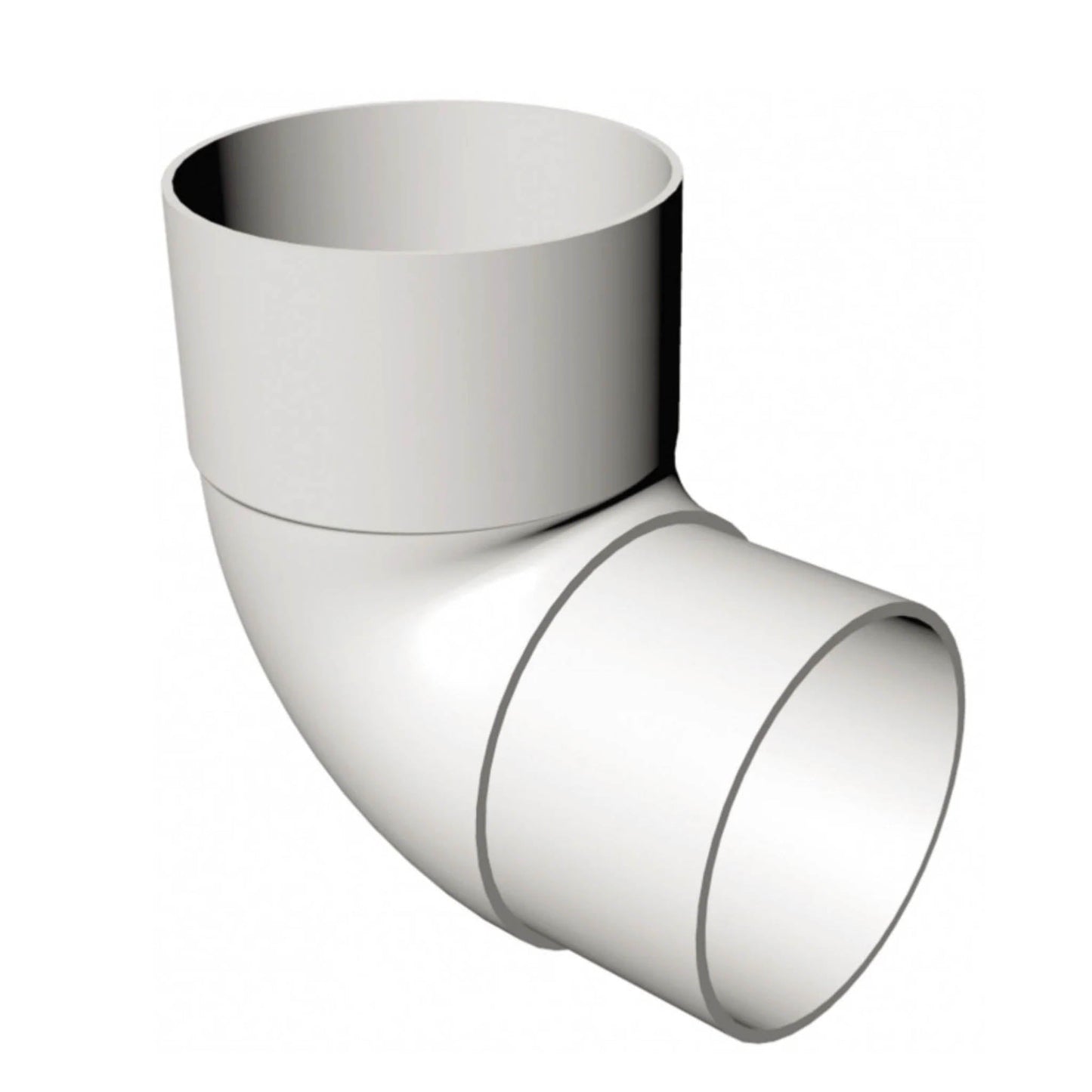 White Round Downpipe Offset Bend - 92.5 Degree - Transtools Online