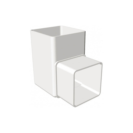 White Square Downpipe Bend - 92.5 Degree - Transtools Online