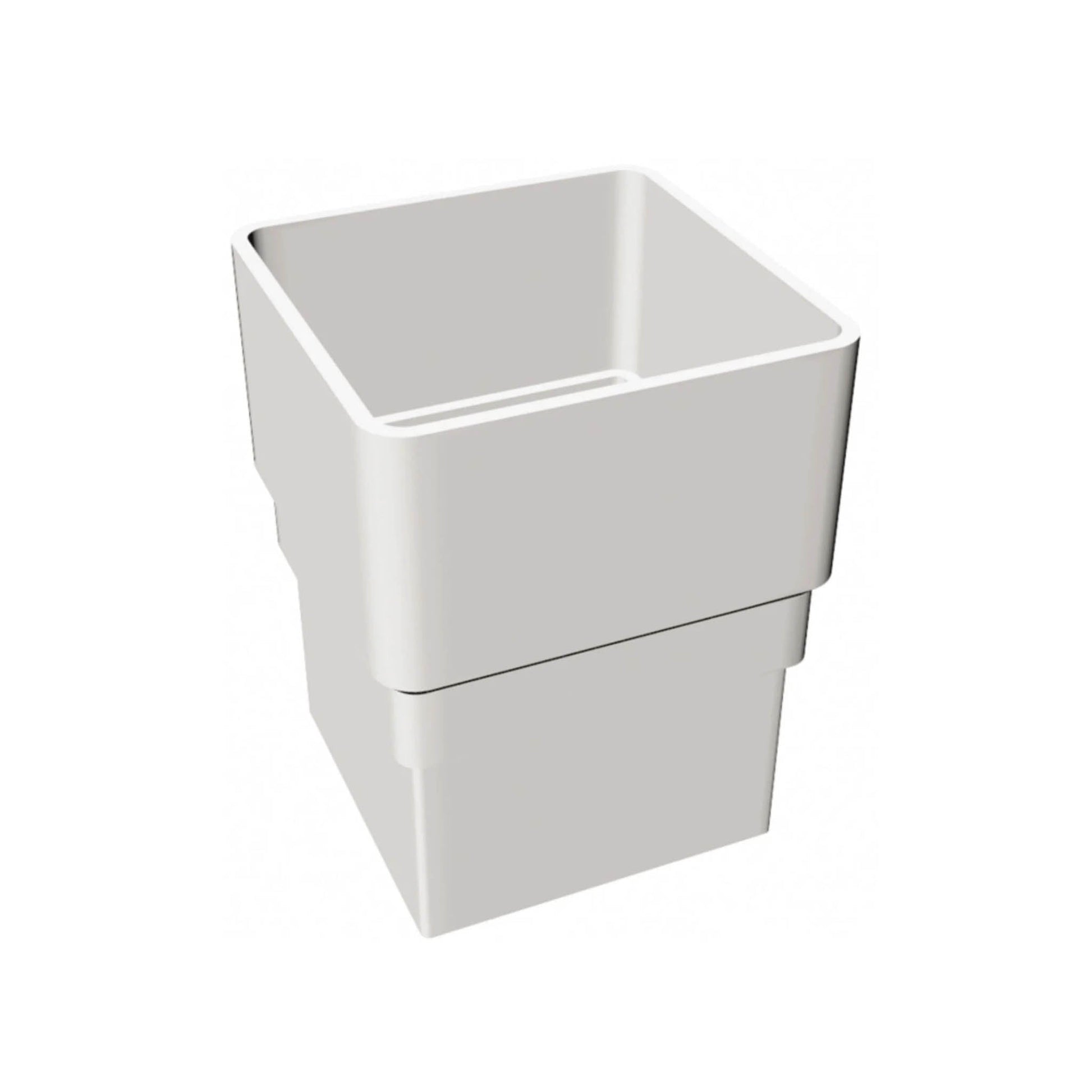 White Square Downpipe Socket - Transtools Online