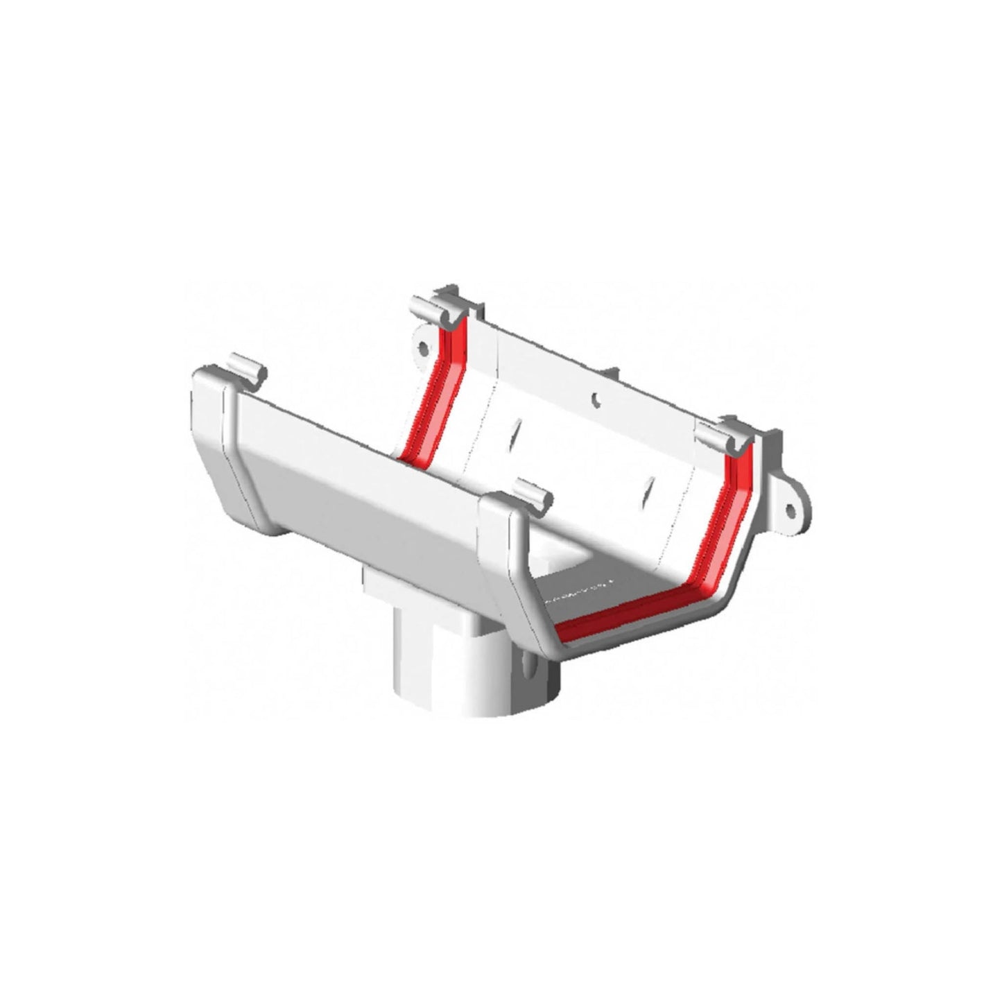 White Square Gutter Running Outlet - Transtools Online