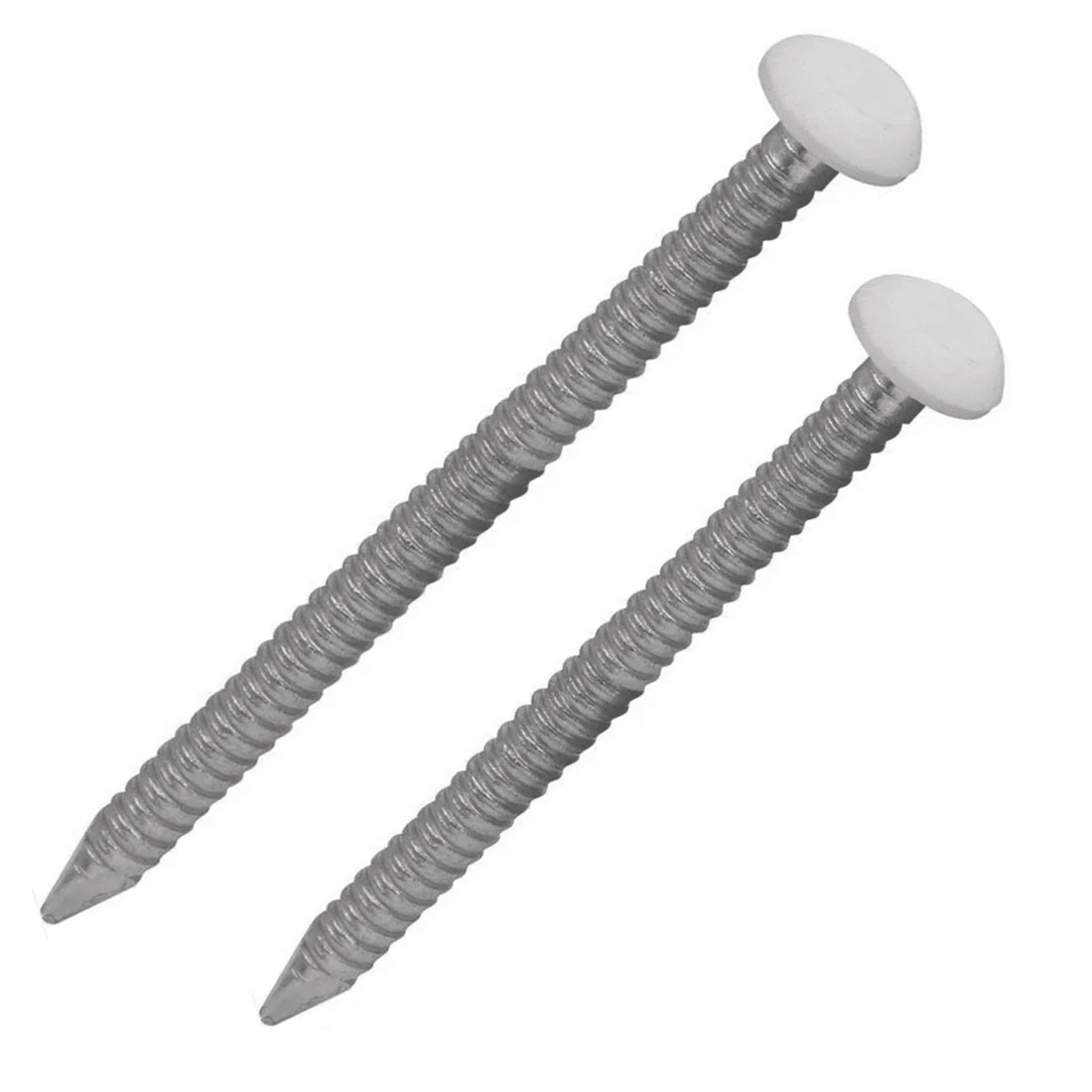 White UPVC Polytop Stainless Steel Soffit Cladding Fixing Pins - 250 Pack 30mm or 40mm