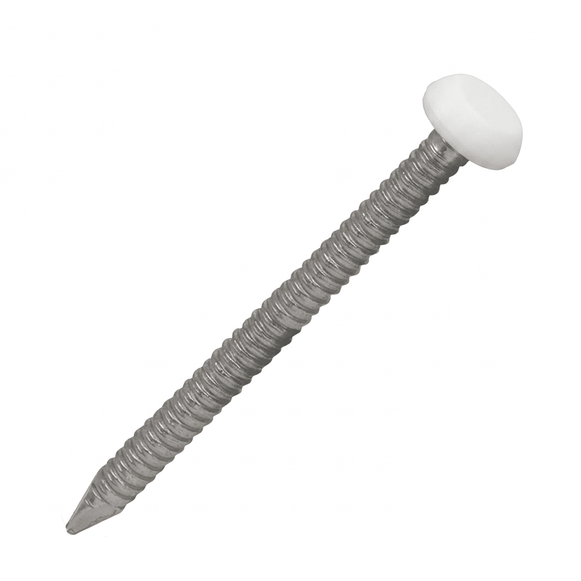 White UPVC Polytop Stainless Steel Soffit Cladding Fixing Pins - 250 Pack 30mm