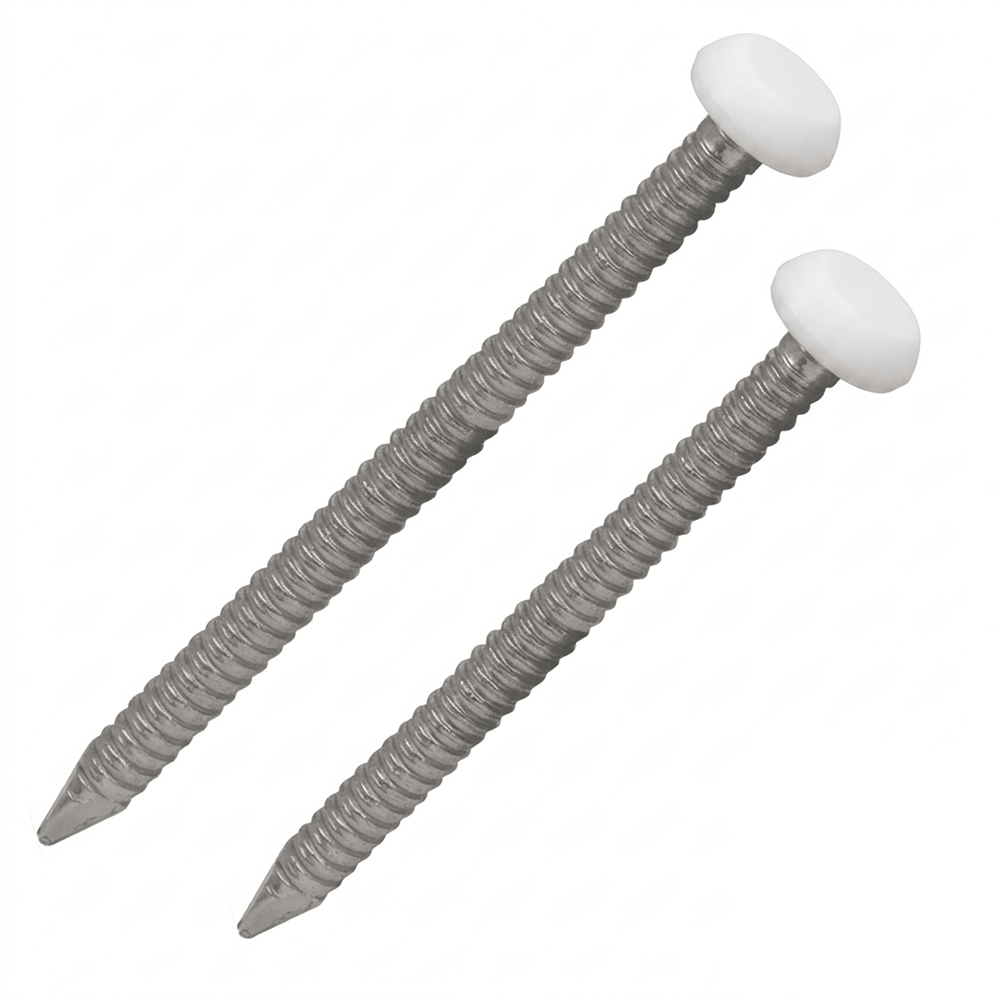 White UPVC Polytop Stainless Steel Soffit Cladding Fixing Pins - 250 Pack 30mm and 40mm