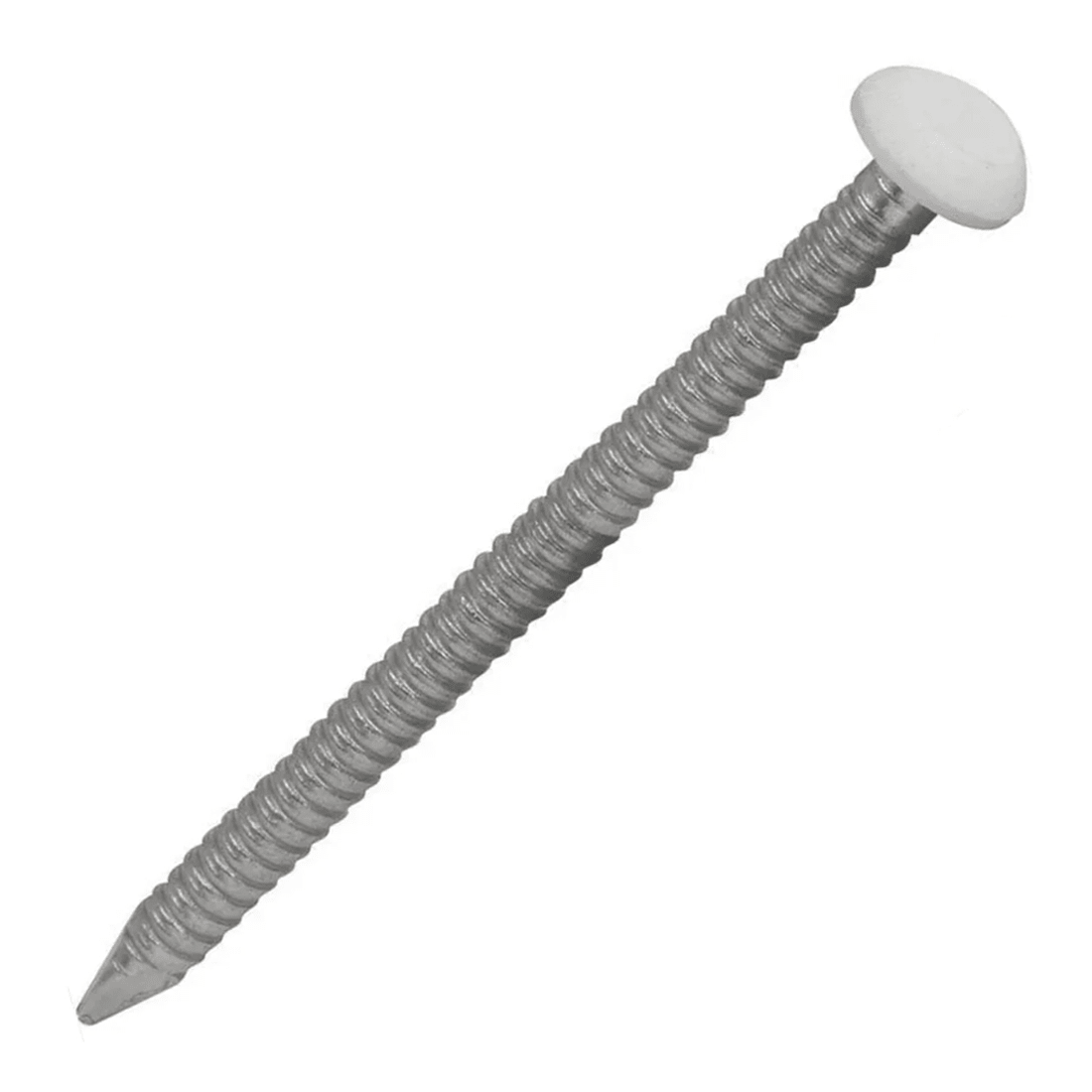 White UPVC Polytop Stainless Steel Soffit Cladding Fixing Pins - 250 Pack 40mm