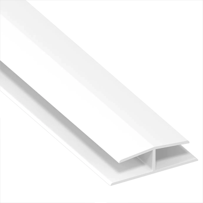 White UPVC Soffit and Utility Board H Joining Trim 5 Metre