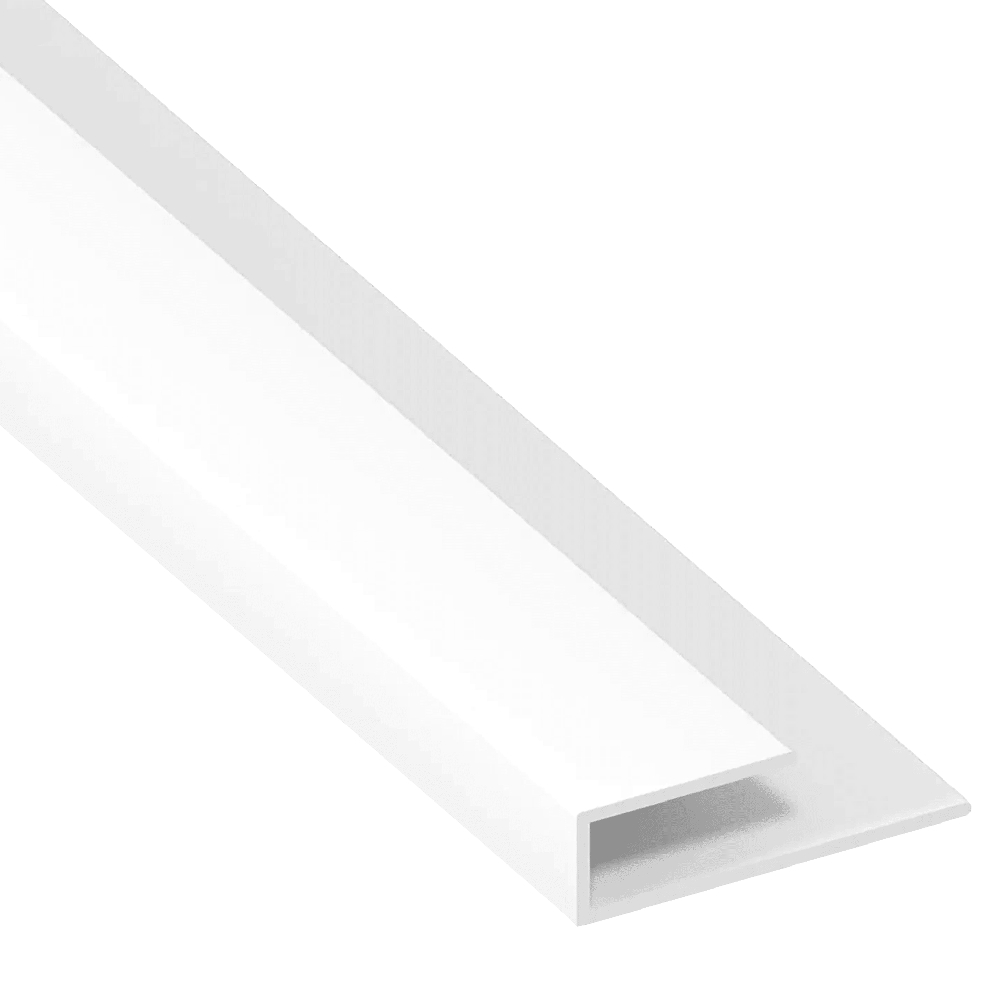 White Soffit and Utility Starter Trim U Channel 5 Metre
