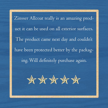 Zinsser AllCoat (Water Based) Exterior Satin Paint - 5 Star Review - Transtools