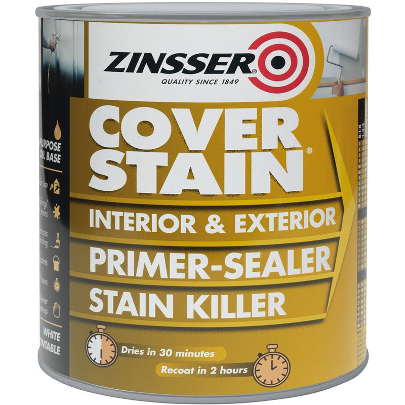 ZINSSER COVER STAIN PRIMER WHITE - 500ML - Transtools Online