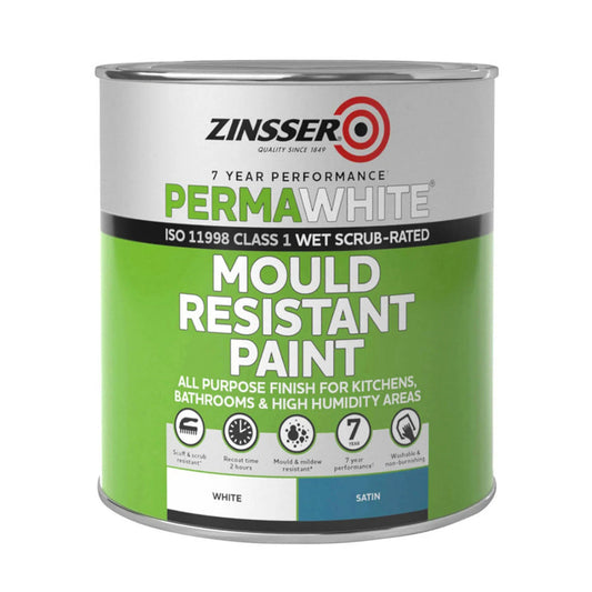 Zinsser Perma White Interior Satin - 1 Litre - Transtools Online