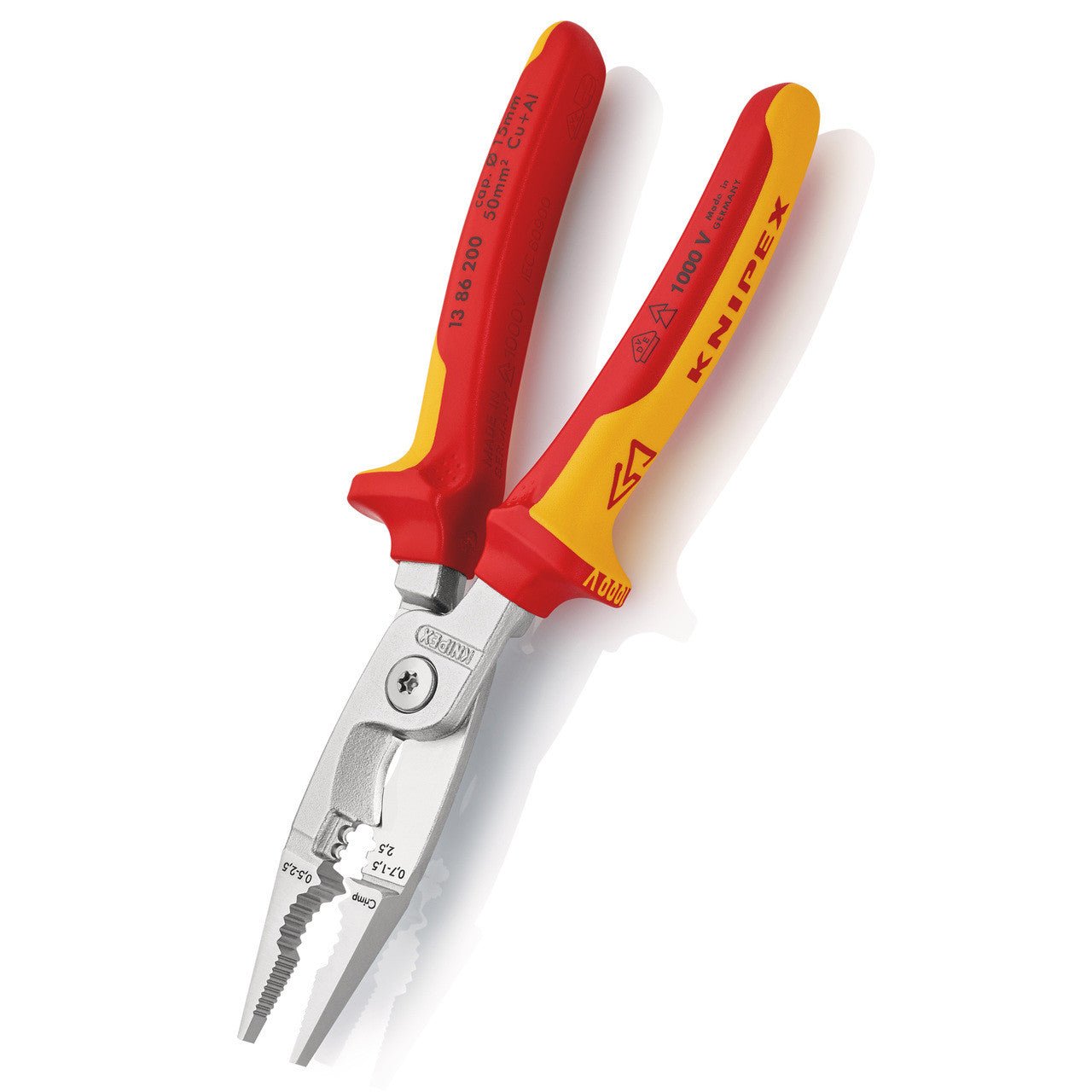 KNIPEX ELECTRICAL INSTALLATION PLIERS 1000V - 200MM - Transtools Online