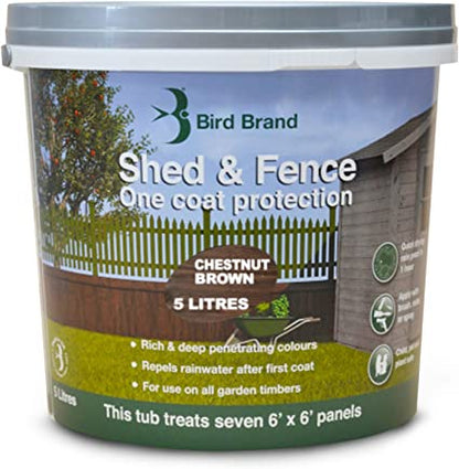Shed & Fence One Coat Protection 5 L Seals Wood Timber Quick Dry Pet /Child Safe